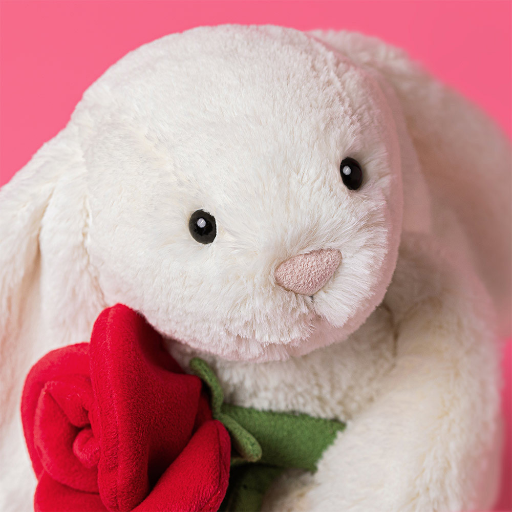 Cream Bunny with Rose - Image 2
