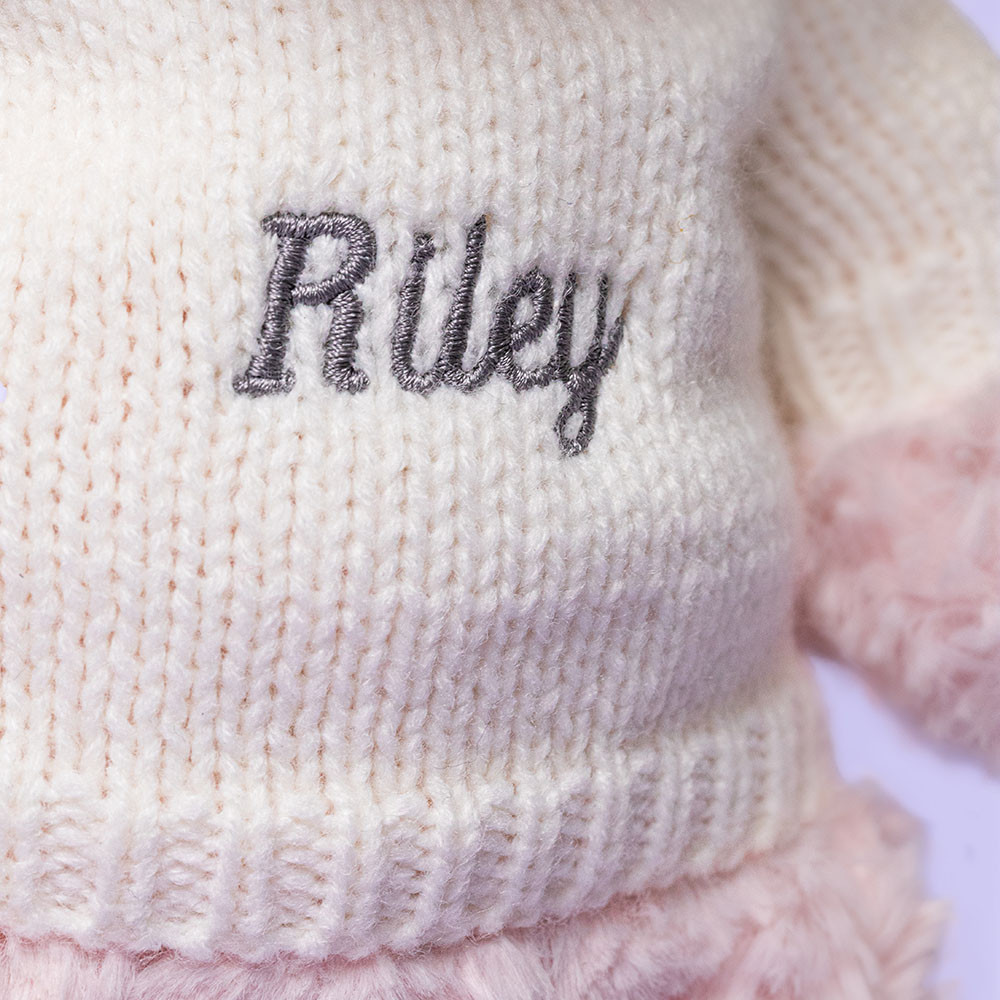 Leola Bear with Personalized Cream Jumper - Image 2