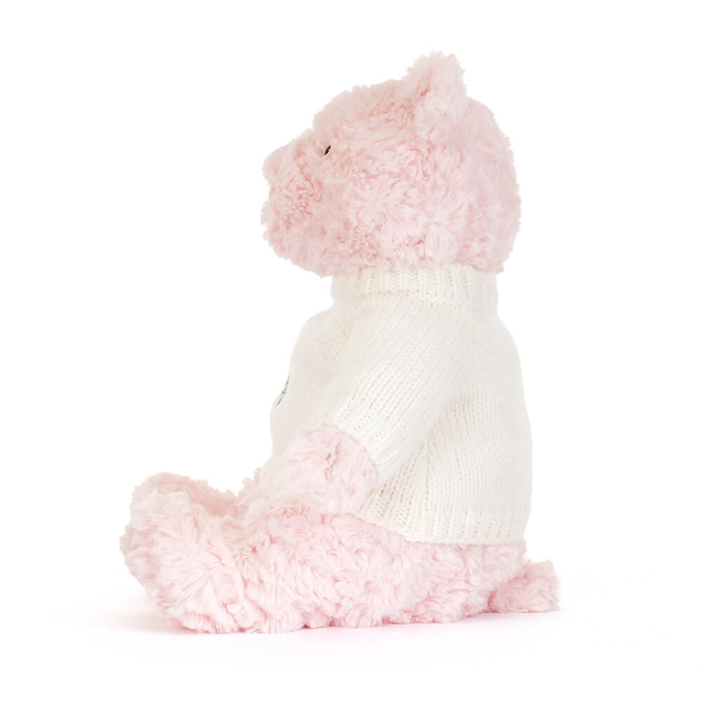 Leola Bear with Personalized Cream Jumper - Image 3