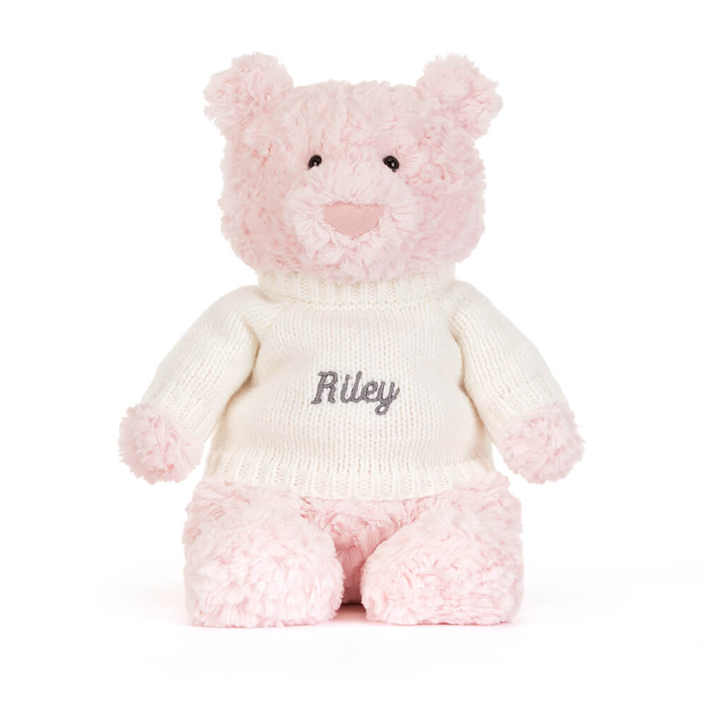 Leola Bear with Personalized Cream Jumper - Image 5