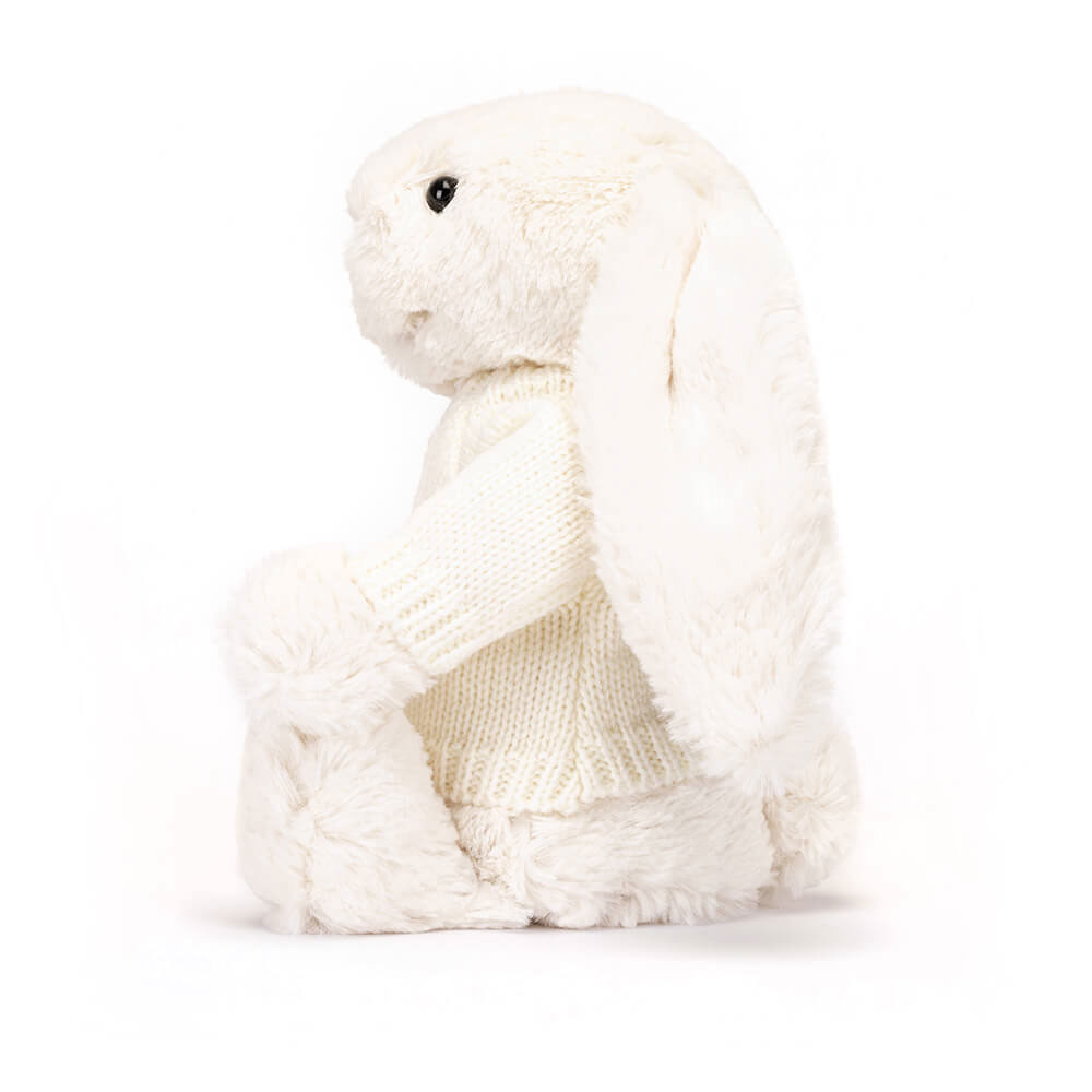 Bashful Cream Bunny with Personalized Cream Jumper - Image 3