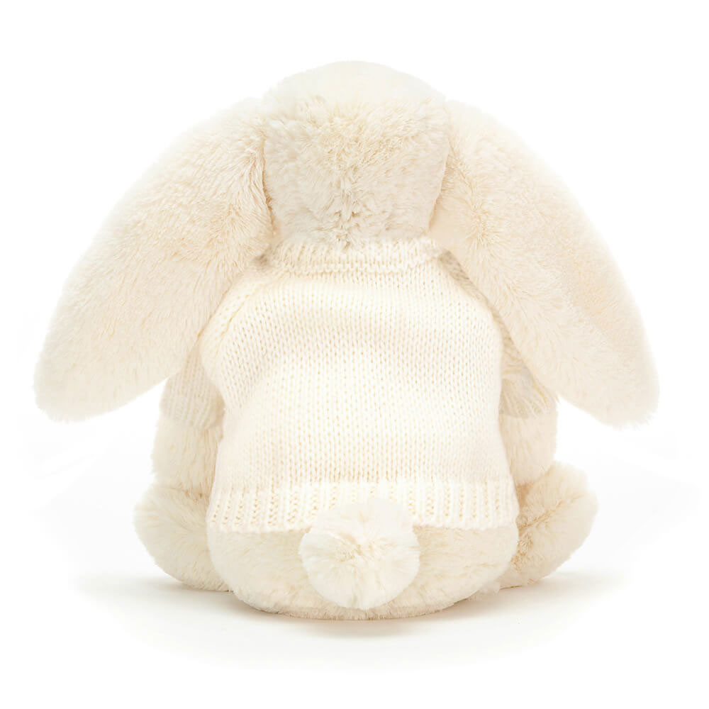 Bashful Cream Bunny with Personalized Cream Jumper - Image 4