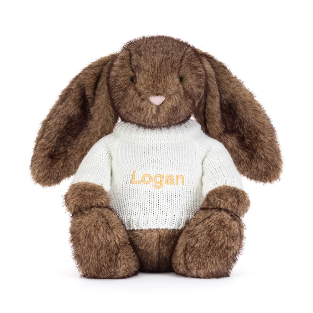 Hoppleston Luxe Bunny with Personalized Cream Jumper - Image 5