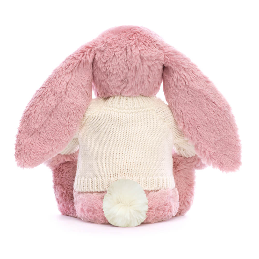Bashful Tulip Pink Bunny with Personalized Cream Jumper - Image 4