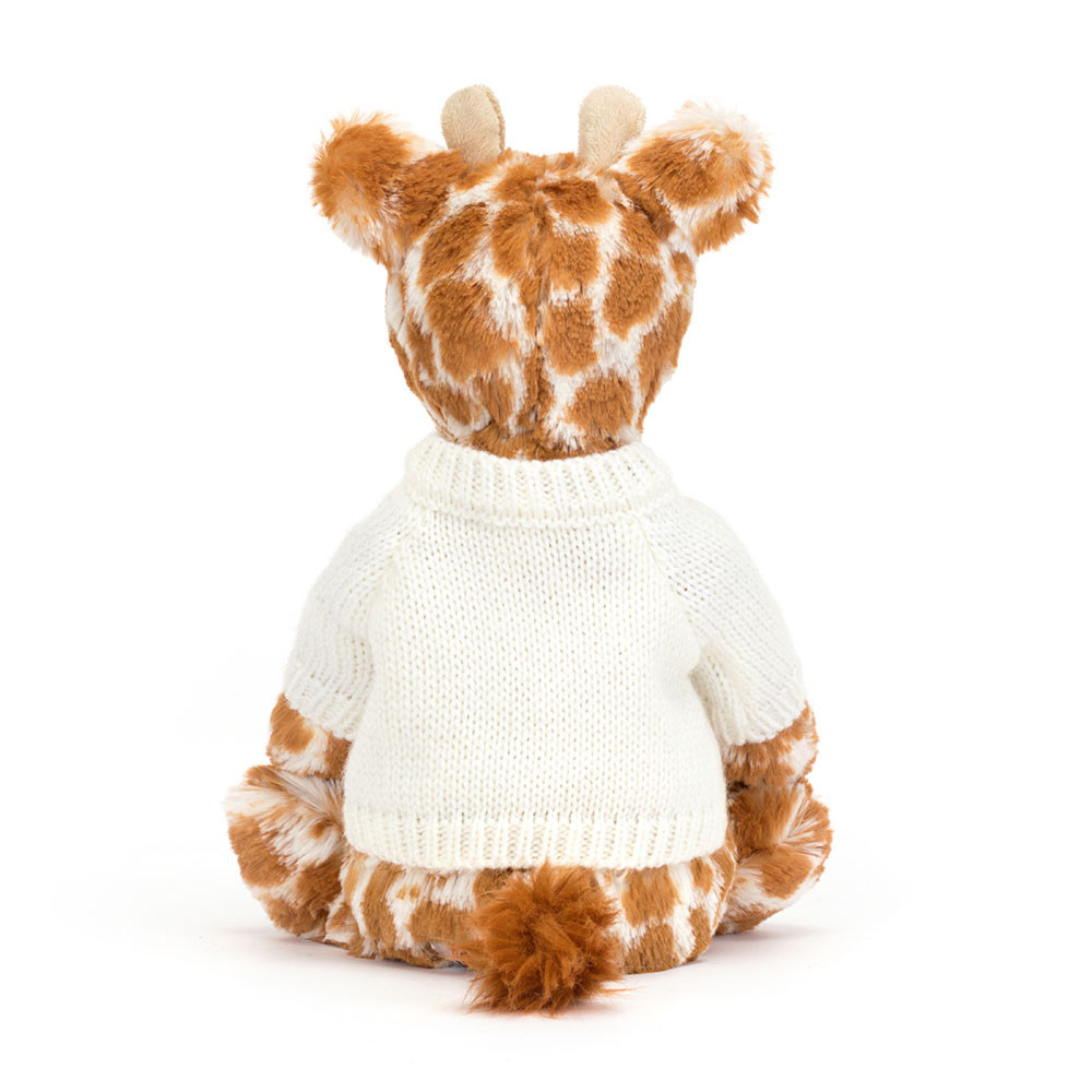 Bashful Giraffe with Personalized Cream Jumper - Image 4