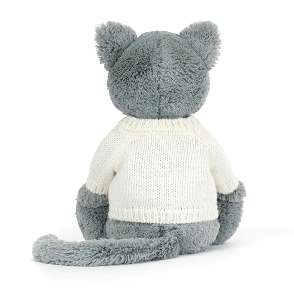 Bashful Kitten with Personalized Cream Jumper - Image 4