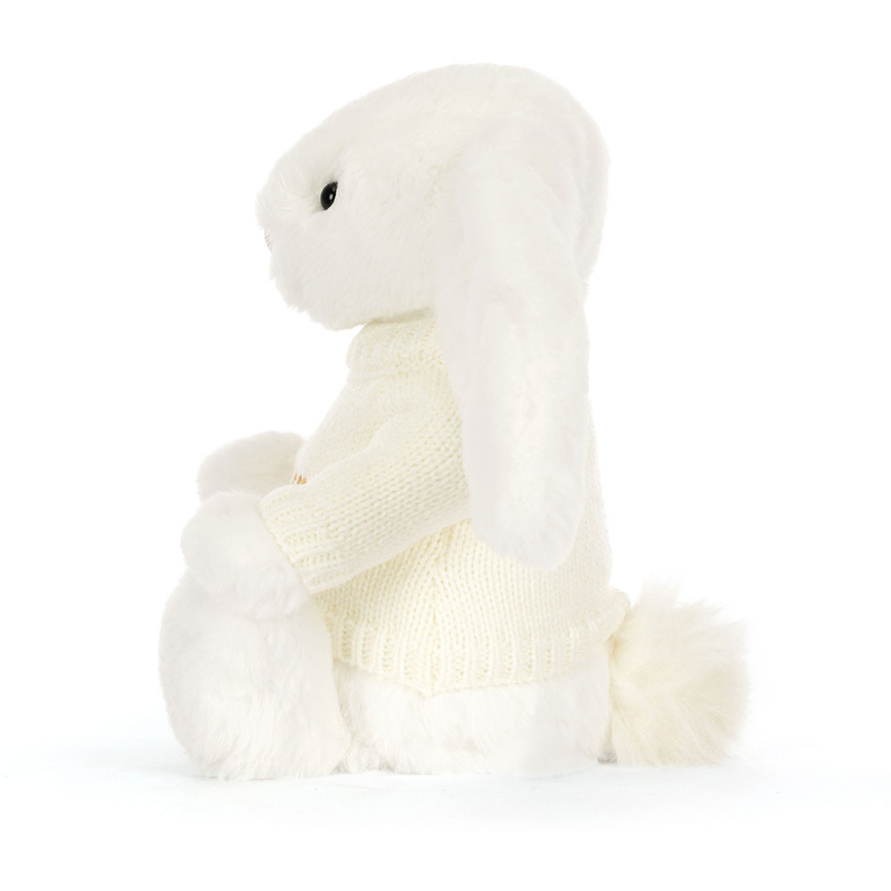 Bashful Luxe Bunny Luna with Personalized Cream Jumper - Image 3