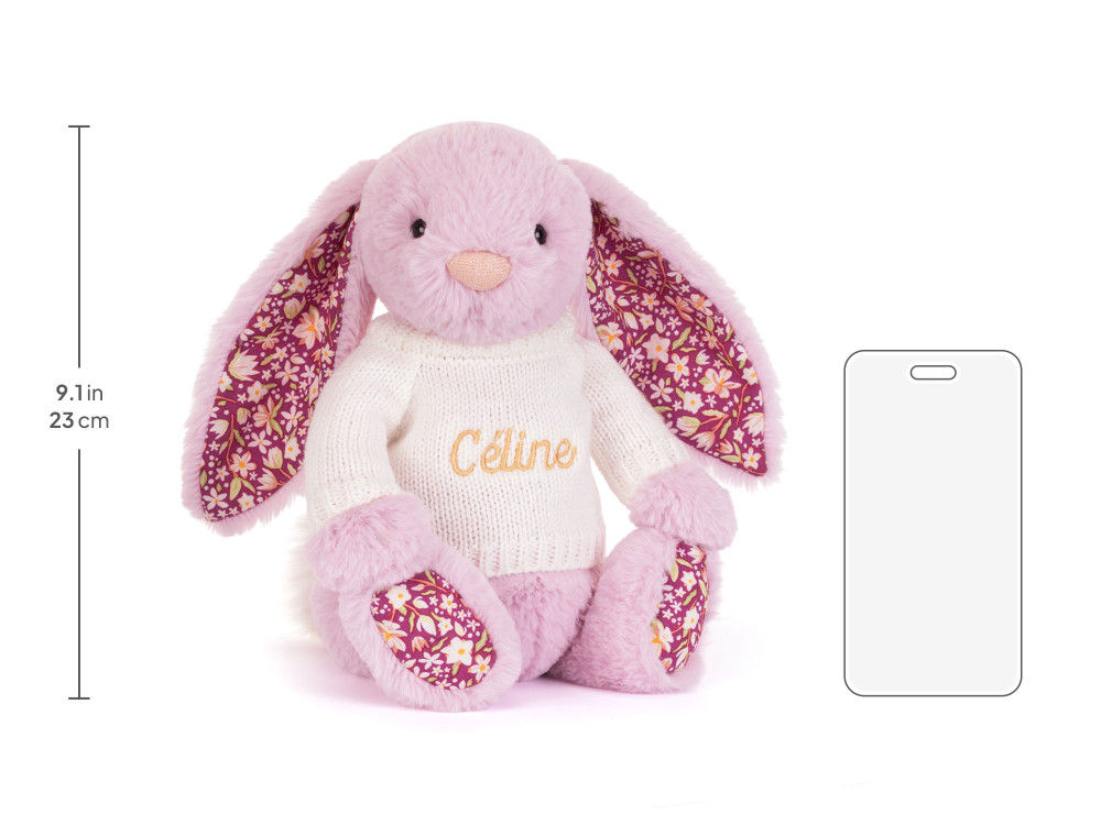 Thistlepop Blossom Luxe Bunny with Personalized Cream Jumper - Image 6