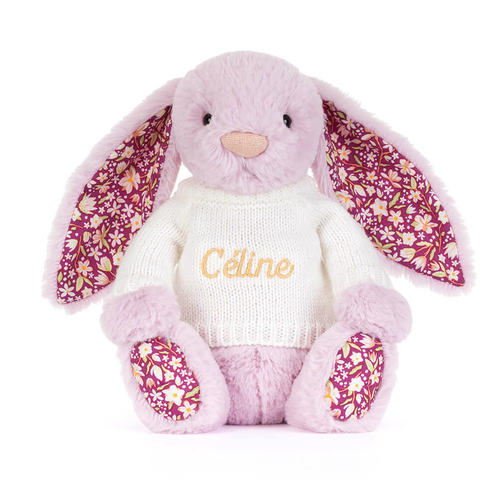 Thistlepop Blossom Luxe Bunny with Personalized Cream Jumper - Image 5