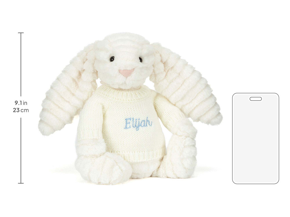 Bashful Luxe Bunny Nimbus with Personalized Cream Jumper - Image 5