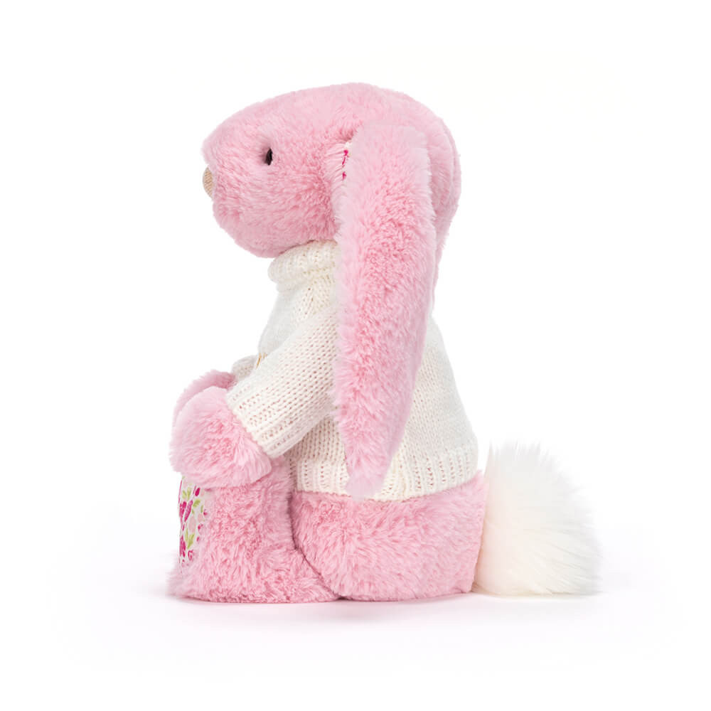 Blushkin Blossom Luxe Bunny with Personalized Cream Jumper - Image 3