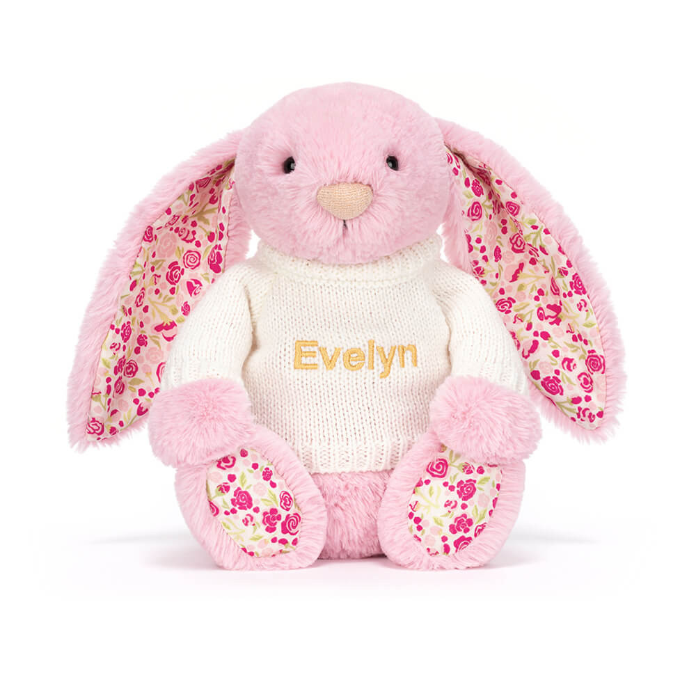 Blushkin Blossom Luxe Bunny with Personalized Cream Jumper - Image 5