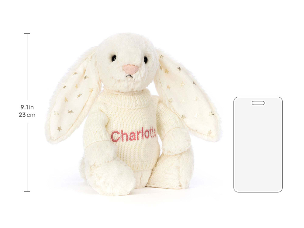 Bashful Twinkle Bunny with Personalized Cream Jumper - Image 5