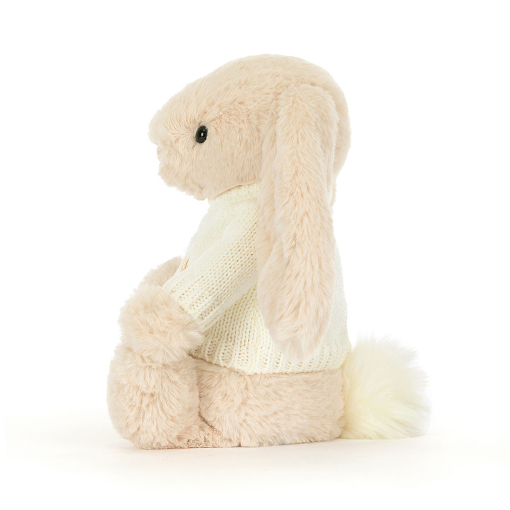 Bashful Luxe Bunny Willow with Personalized Cream Jumper - Image 3