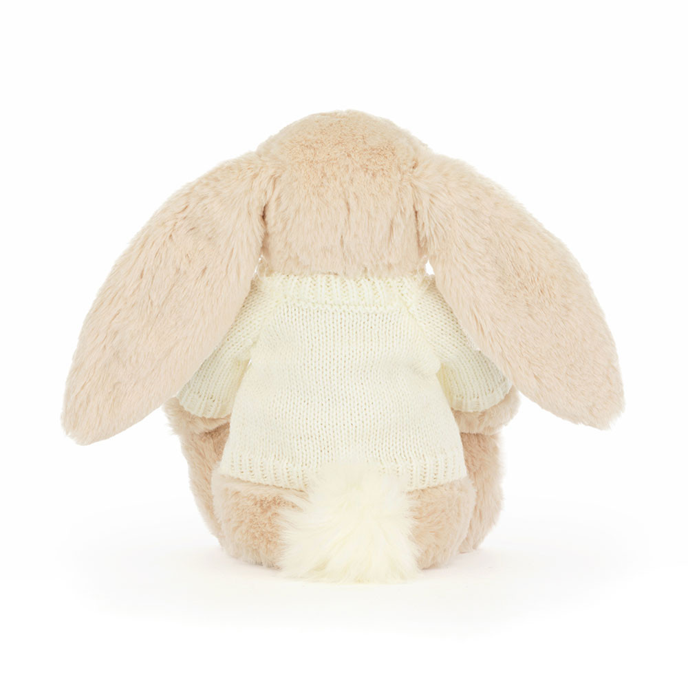 Bashful Luxe Bunny Willow with Personalized Cream Jumper - Image 4