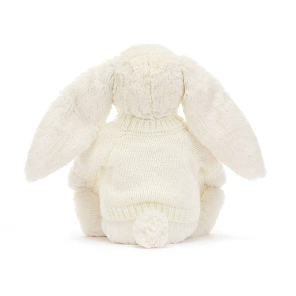 Blossom Cream Bunny 'Berry' with Personalized Cream Jumper - Image 4