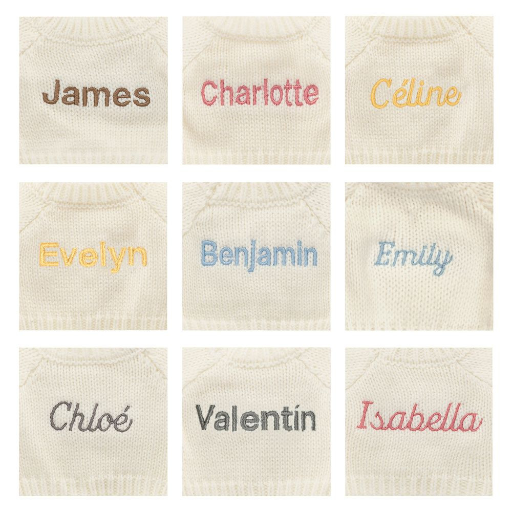 Blossom Blush Bunny 'Cherry' with Personalized Cream Jumper - Image 2