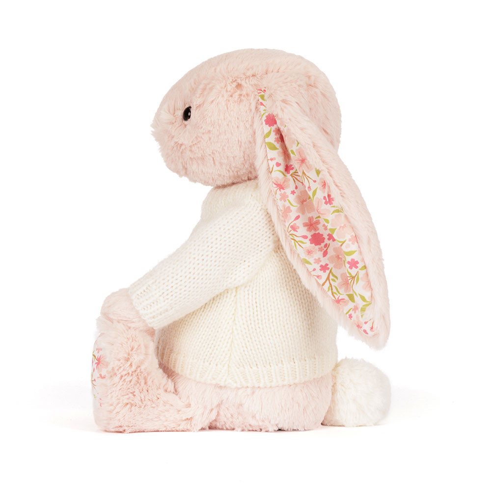 Blossom Blush Bunny 'Cherry' with Personalized Cream Jumper - Image 3