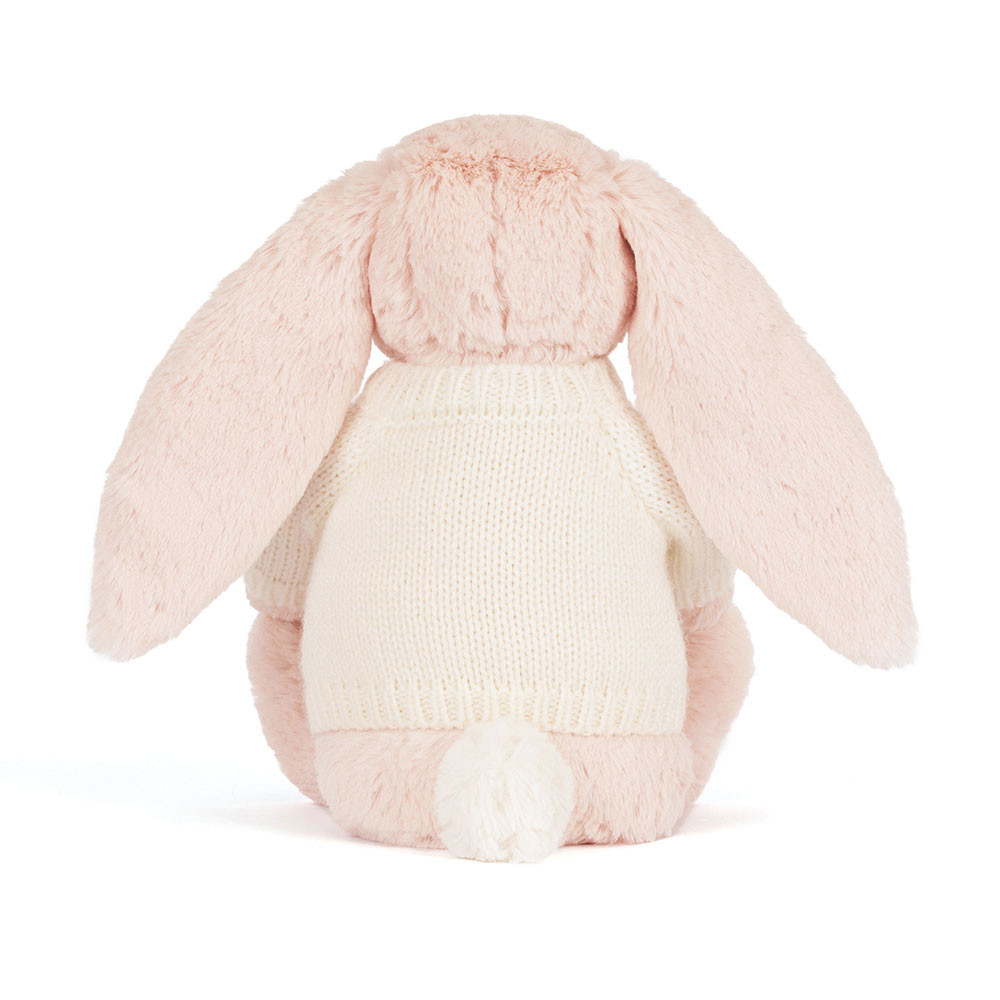 Blossom Blush Bunny 'Cherry' with Personalized Cream Jumper - Image 4