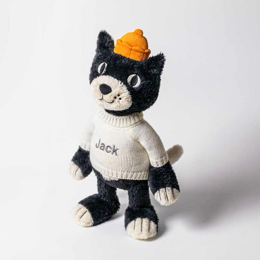 Jellycat Jack with Personalized Cream Jumper - Image 2