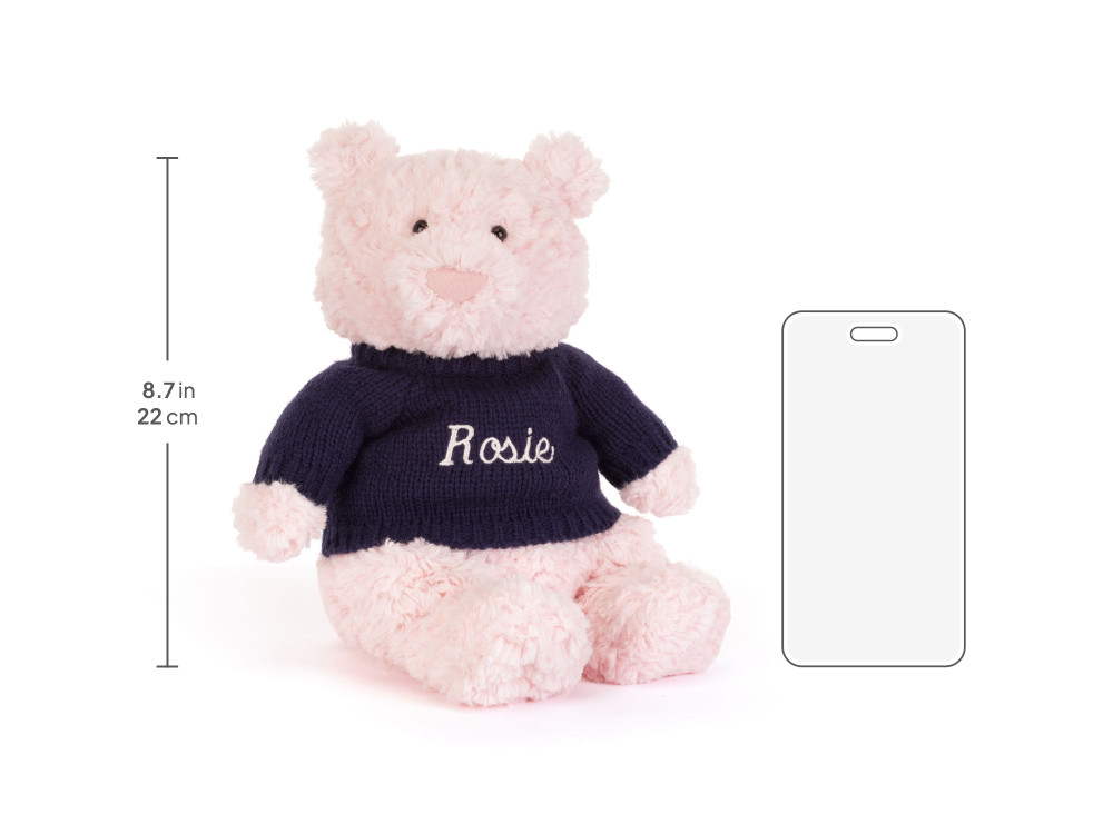 Leola Bear with Personalized Navy Jumper - Image 6