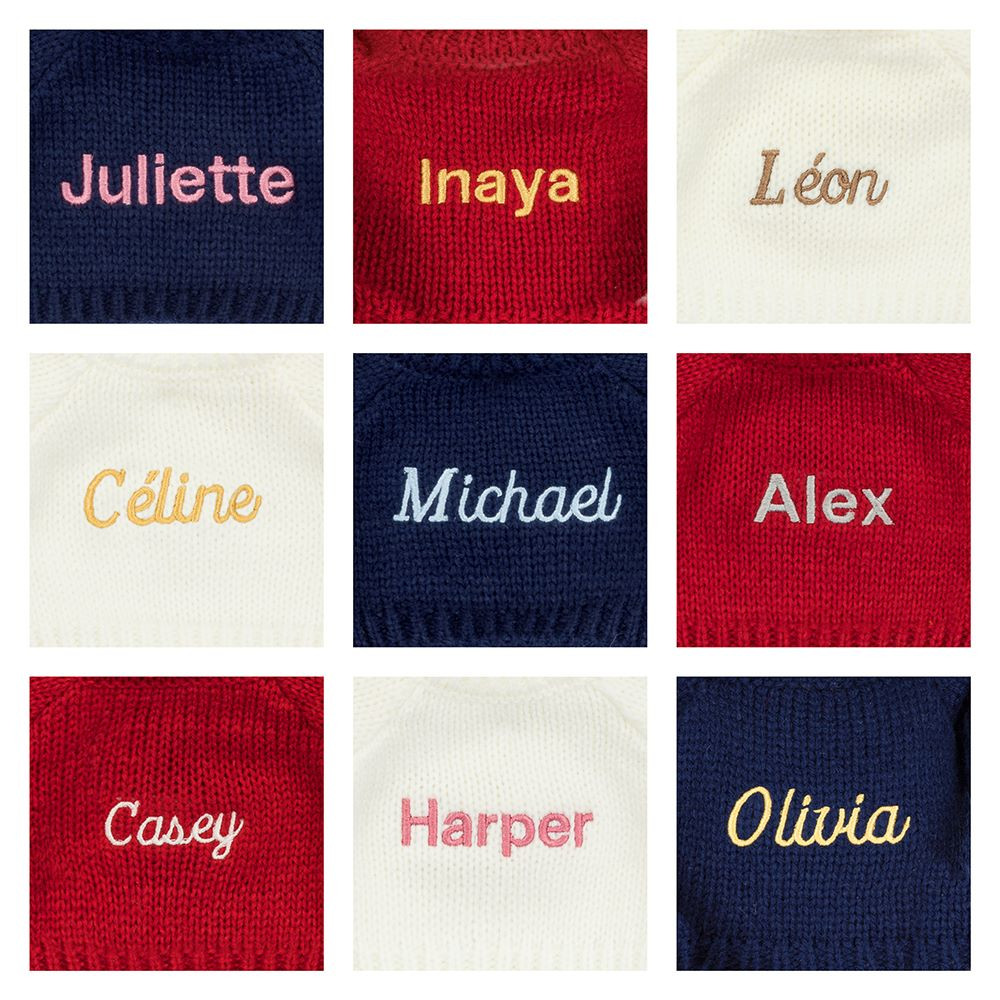 Leola Bear with Personalized Navy Jumper - Image 2
