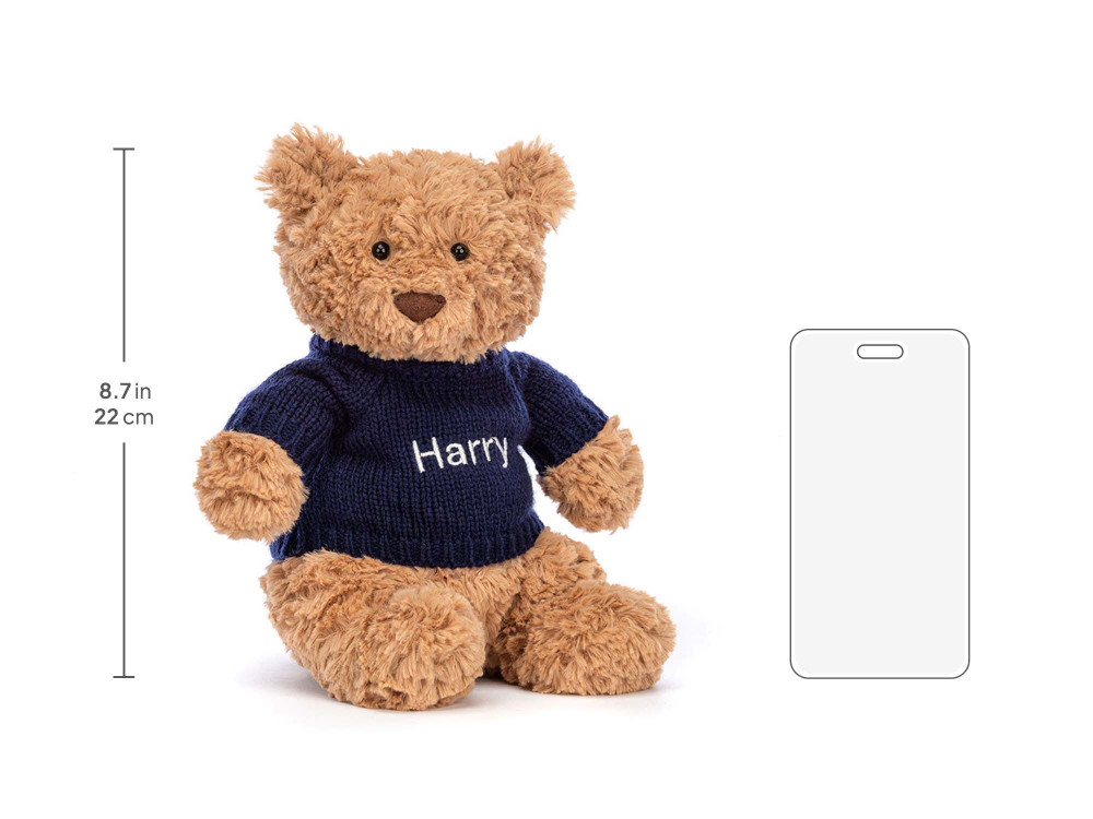 Bartholomew Bear with Personalized Navy Jumper - Image 5