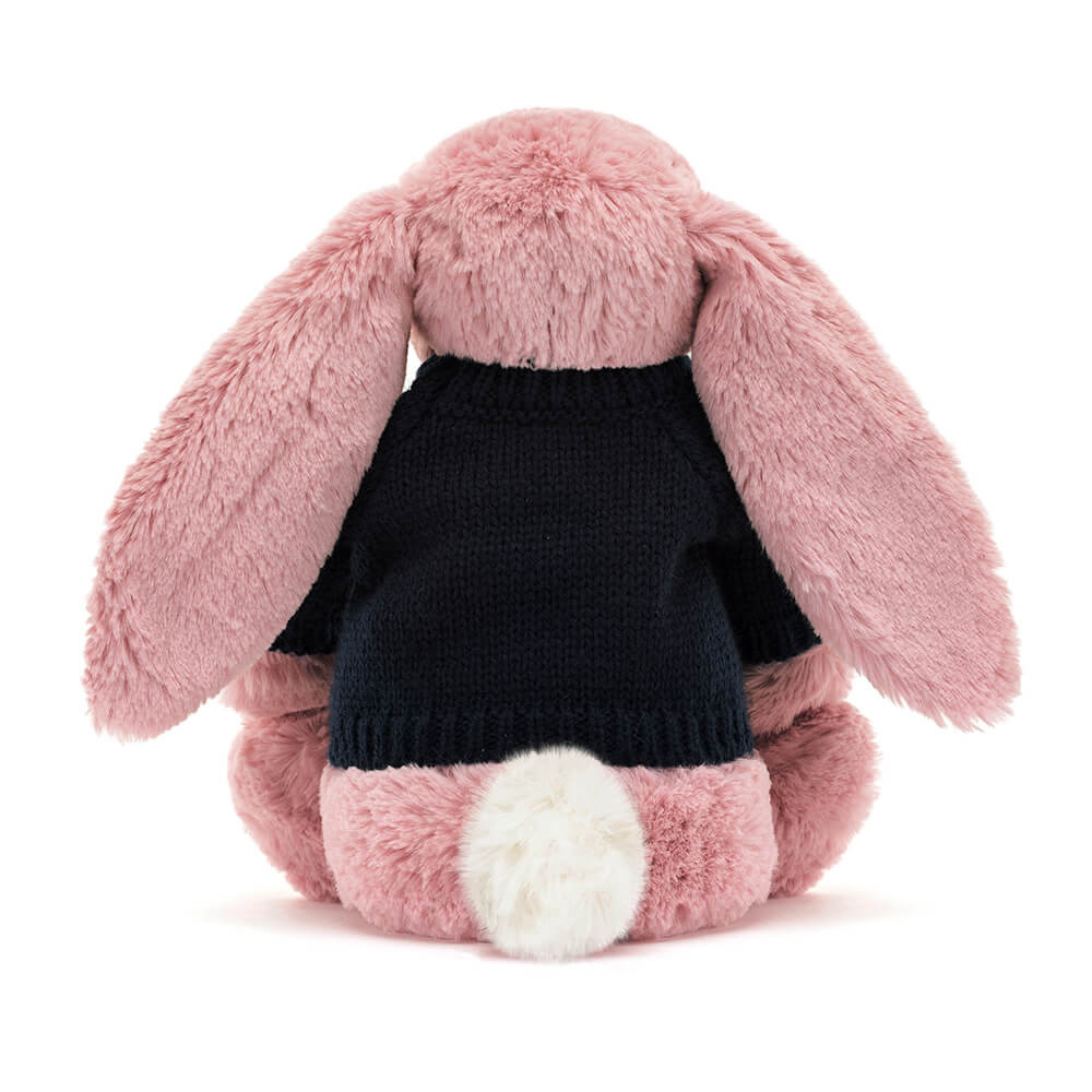 Bashful Tulip Pink Bunny with Personalized Navy Jumper - Image 4