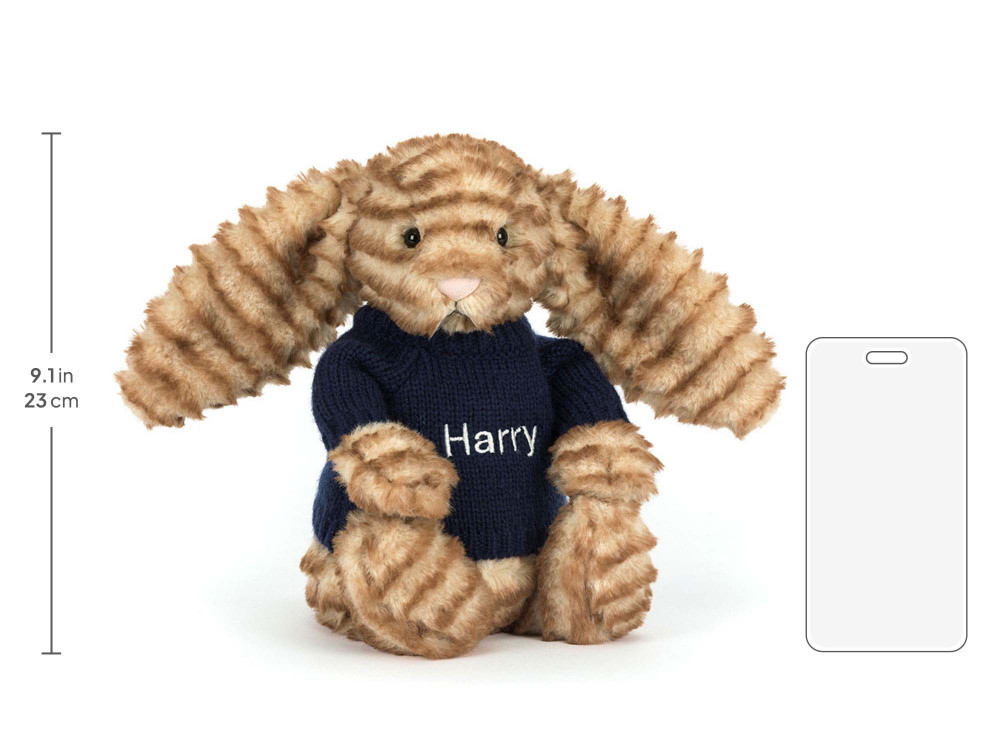 Bashful Luxe Bunny Juniper with Personalized Navy Jumper - Image 5