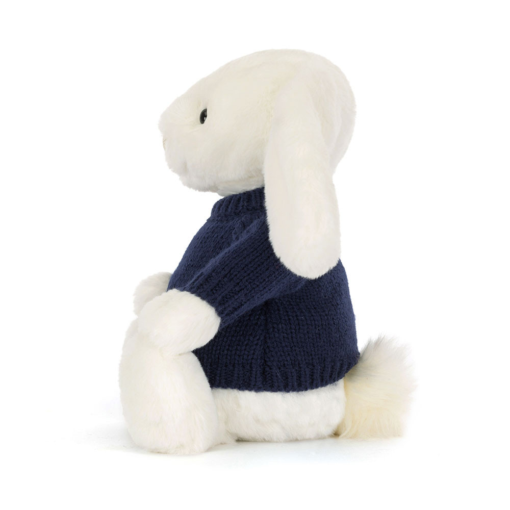 Bashful Luxe Bunny Luna with Personalized Navy Jumper - Image 3