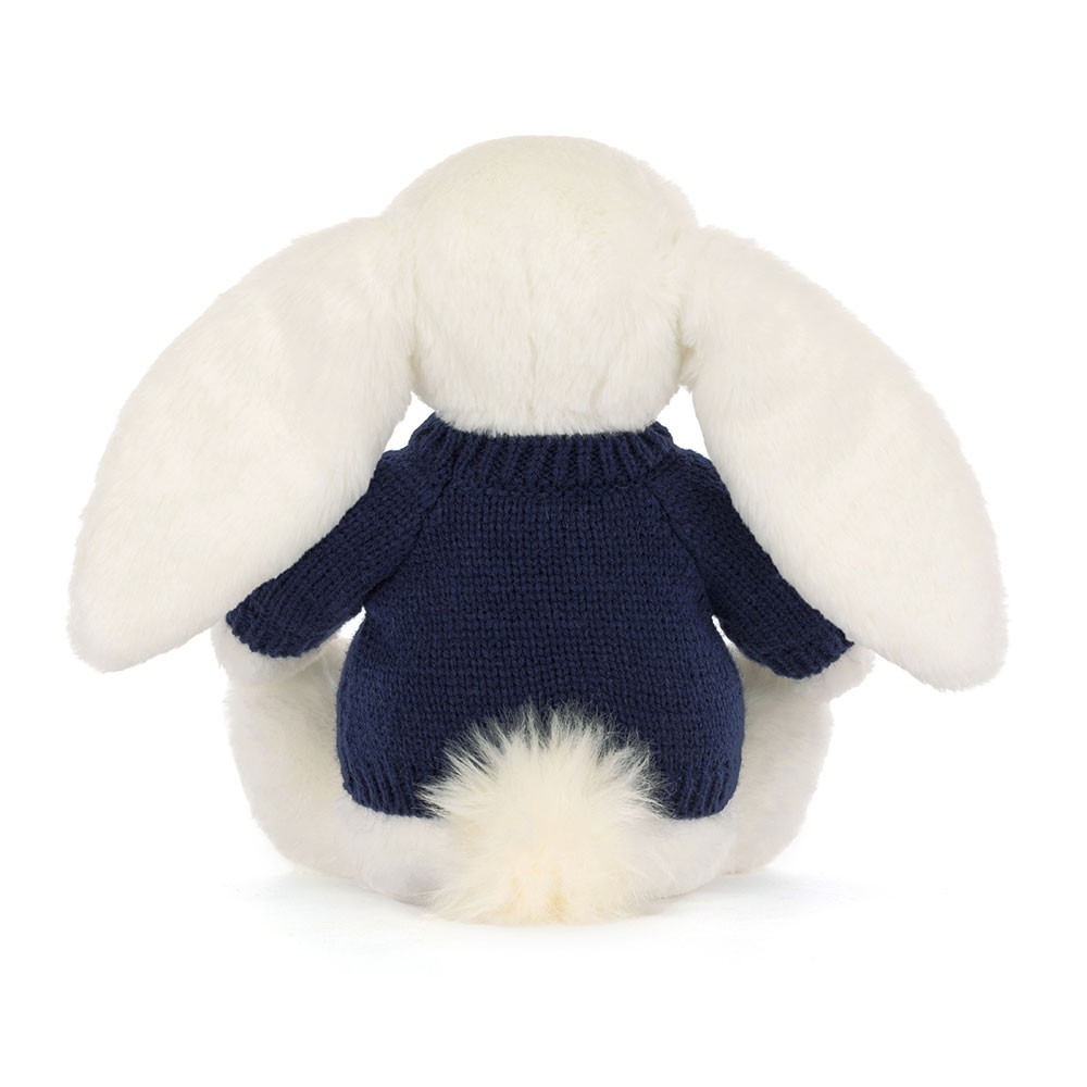 Bashful Luxe Bunny Luna with Personalized Navy Jumper - Image 4