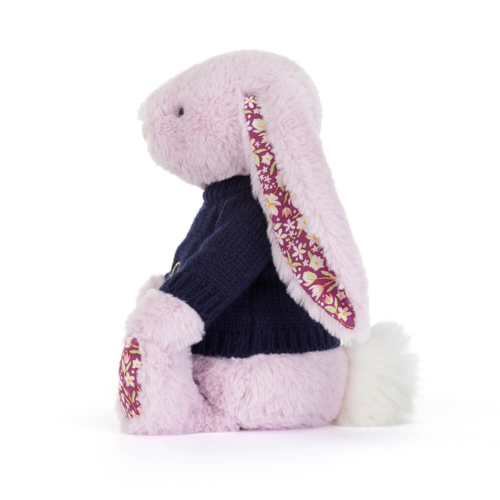 Thistlepop Blossom Luxe Bunny with Personalized Navy Jumper - Image 3