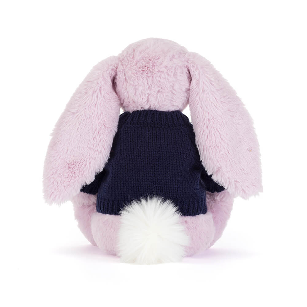 Thistlepop Blossom Luxe Bunny with Personalized Navy Jumper - Image 4