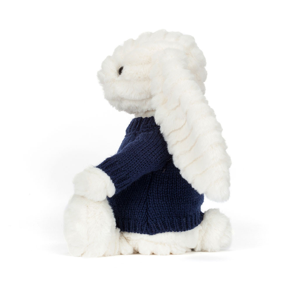 Bashful Luxe Bunny Nimbus with Personalized Navy Jumper - Image 3
