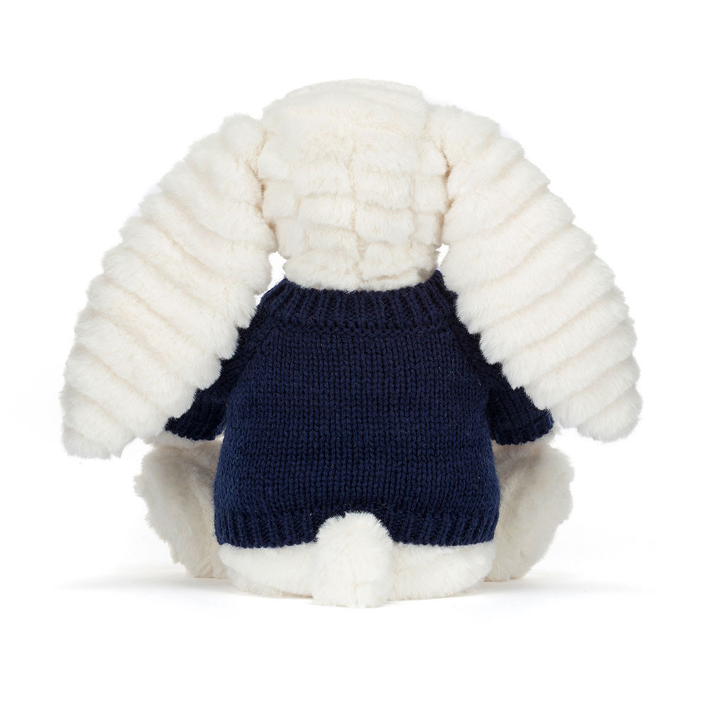 Bashful Luxe Bunny Nimbus with Personalized Navy Jumper - Image 4