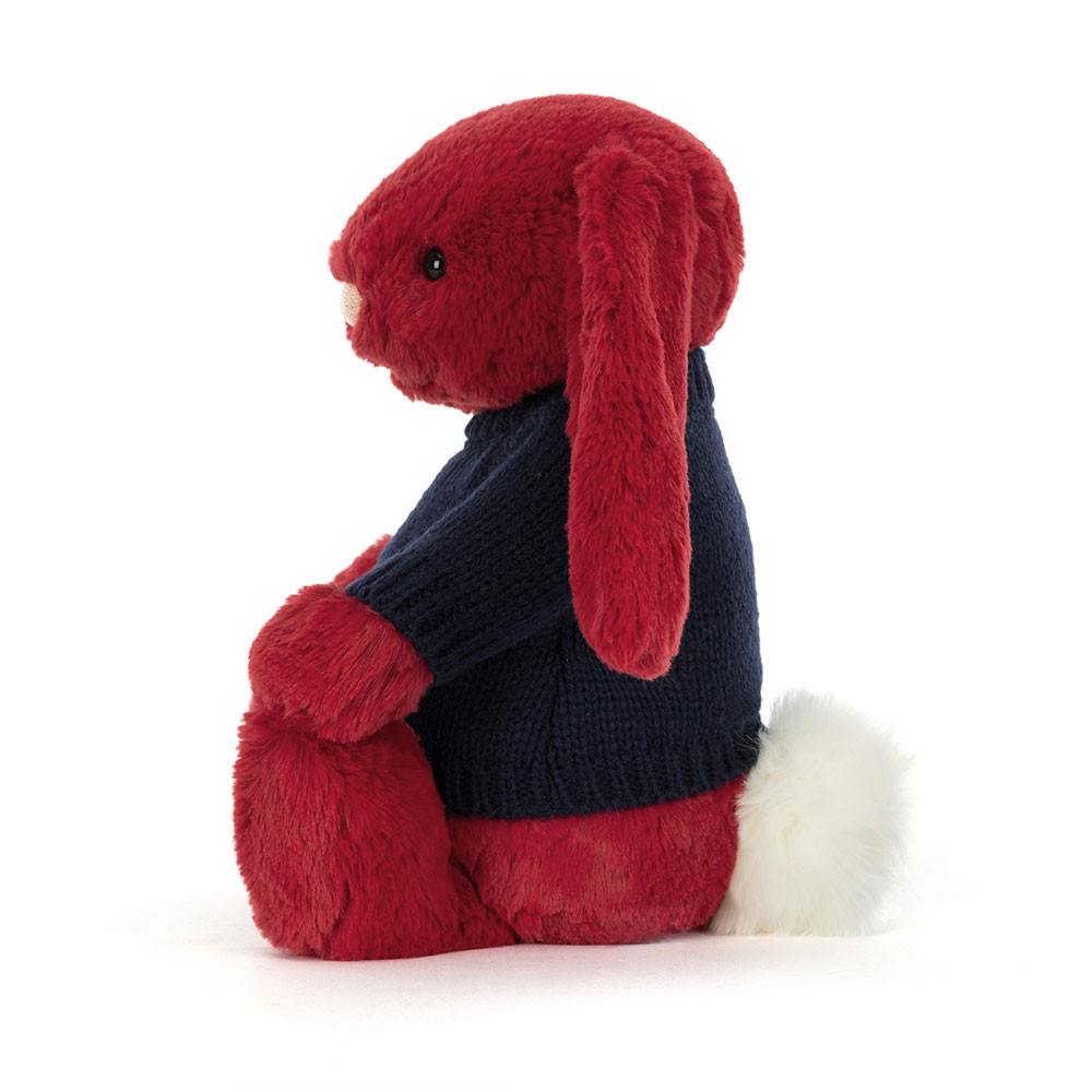 Bashful Luxe Bunny Scarlett with Personalized Navy Jumper - Image 3