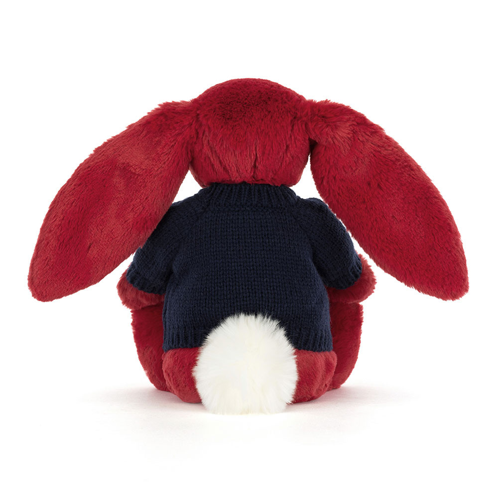 Bashful Luxe Bunny Scarlett with Personalized Navy Jumper - Image 4