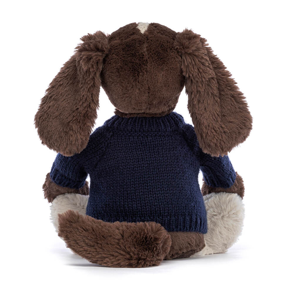 Bashful Fudge Puppy with Personalized Navy Jumper - Image 4