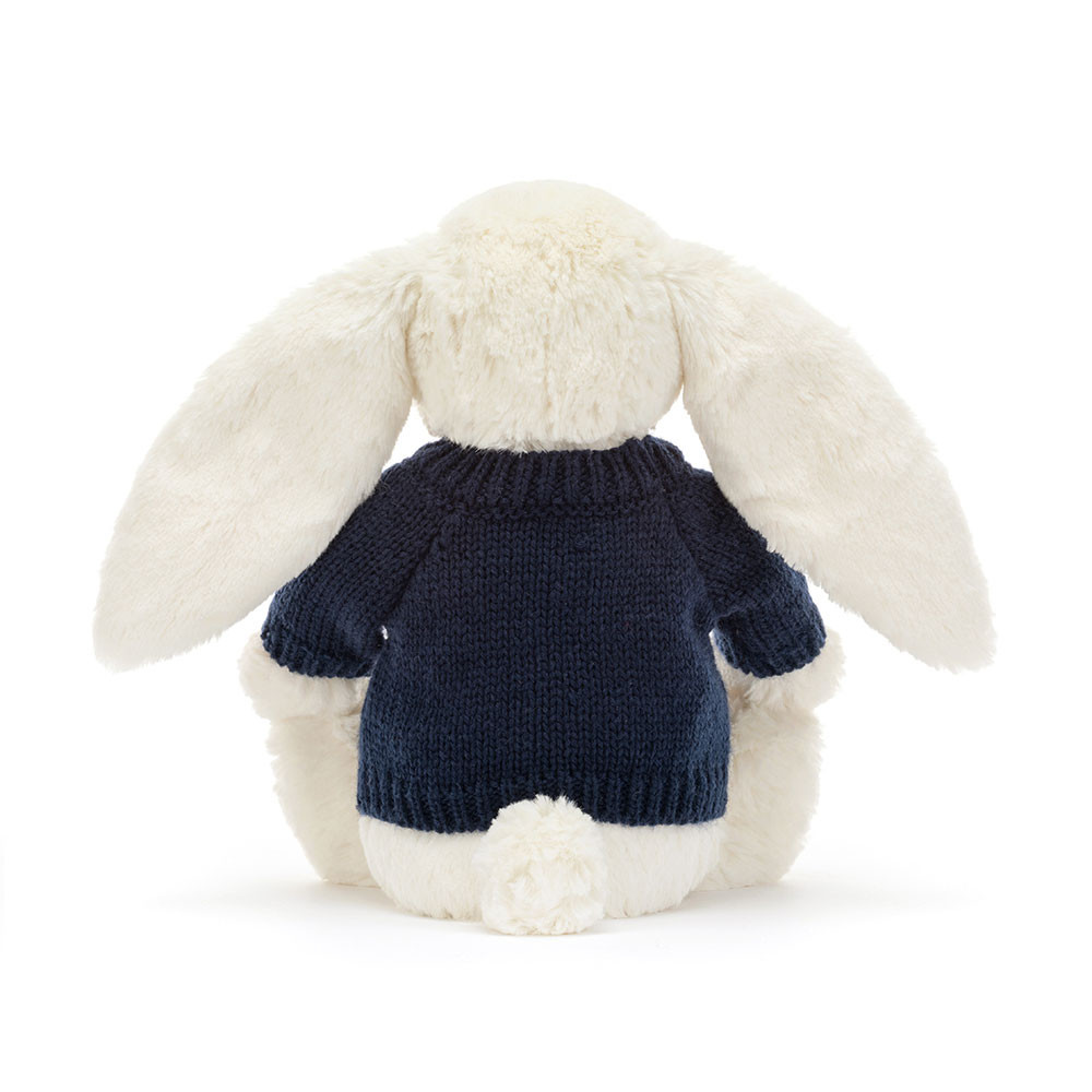 Blossom Cream Bunny 'Berry' with Personalized Navy Jumper - Image 4