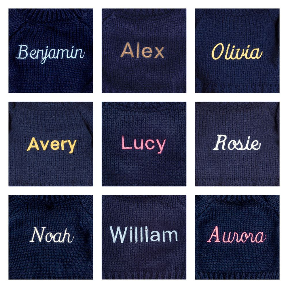 Blossom Silver Bunny 'Bloom' with Personalized Navy Jumper - Image 2