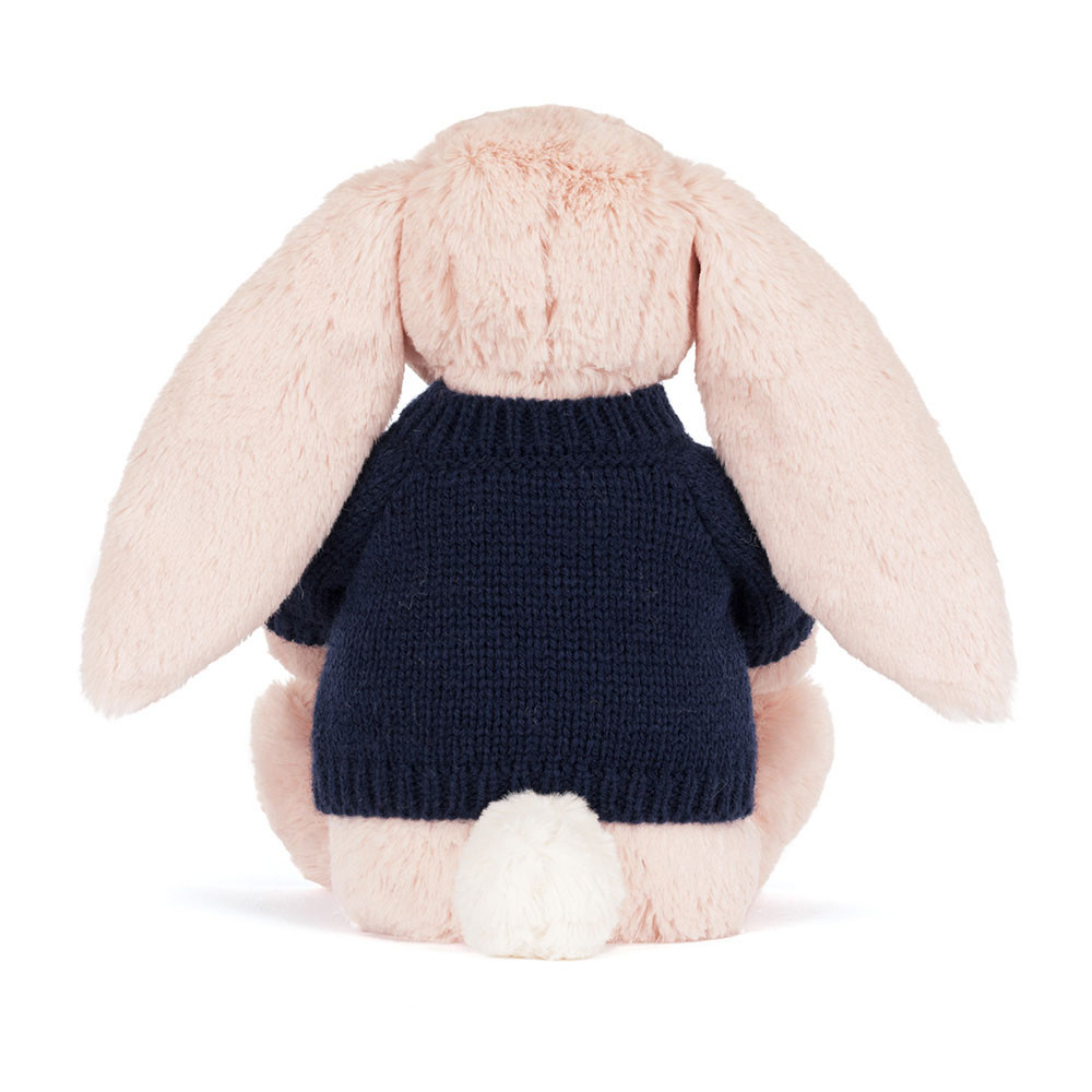 Blossom Blush Bunny 'Cherry' with Personalized Navy Jumper - Image 4