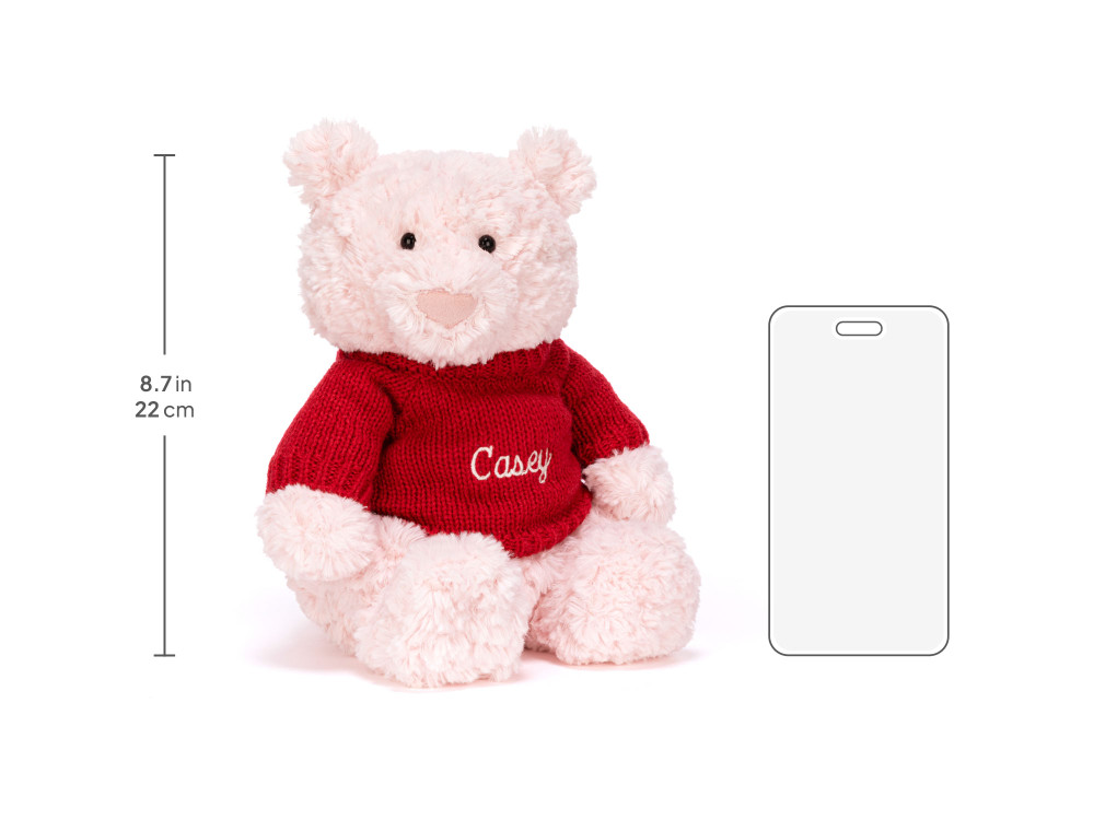 Leola Bear with Personalized Red Jumper - Image 6