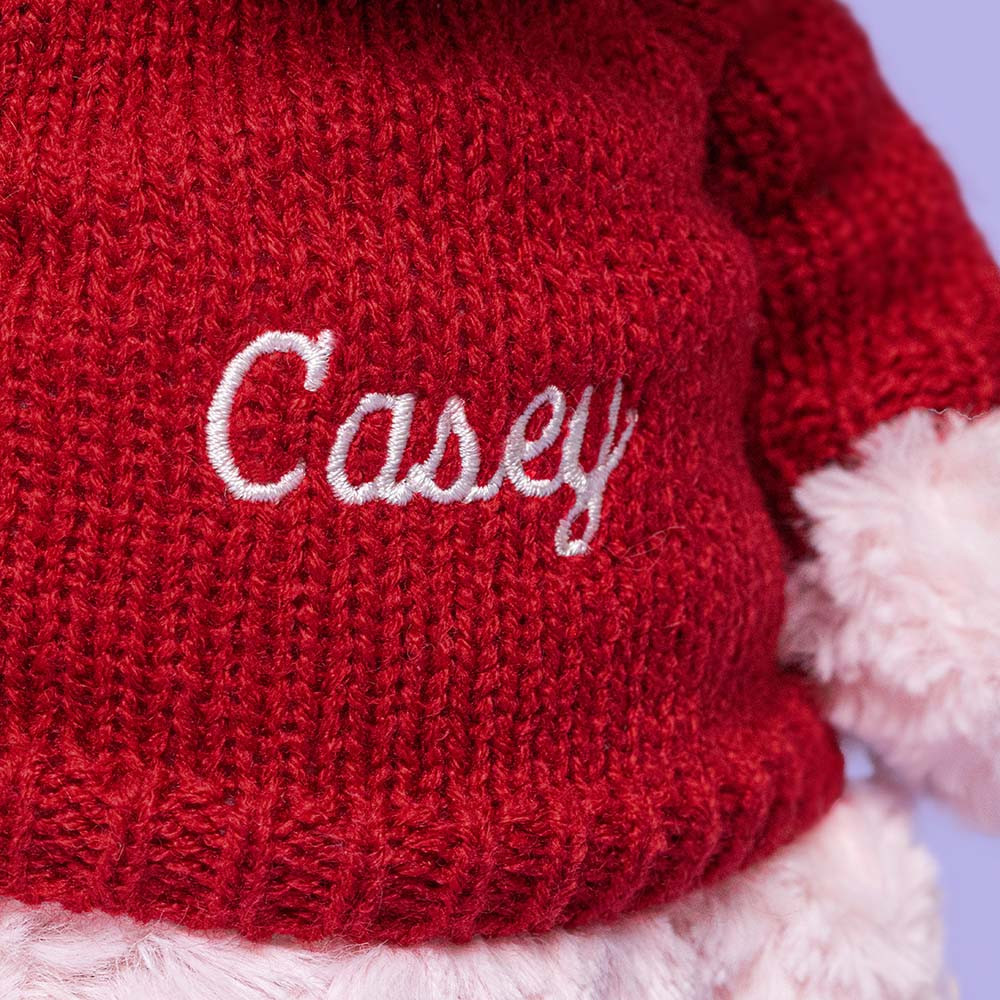Leola Bear with Personalized Red Jumper - Image 2