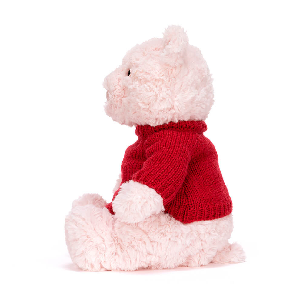 Leola Bear with Personalized Red Jumper - Image 3