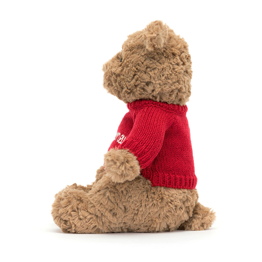 Bartholomew Bear with Personalized Red Jumper - Image 3