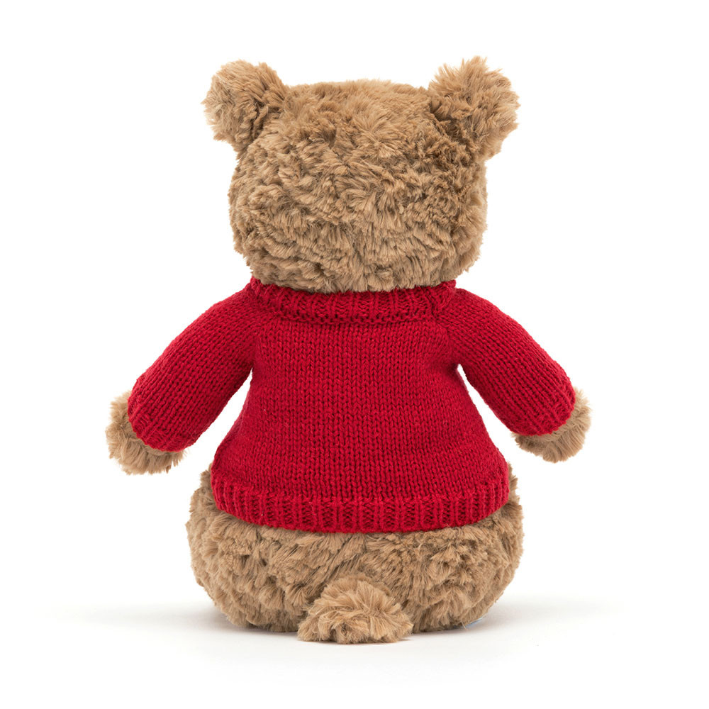 Bartholomew Bear with Personalized Red Jumper - Image 4