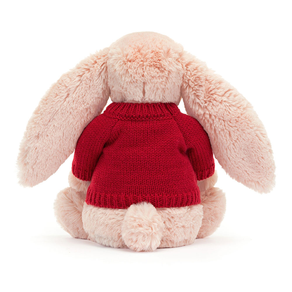 Bashful Blush Bunny with Personalized Red Jumper - Image 4