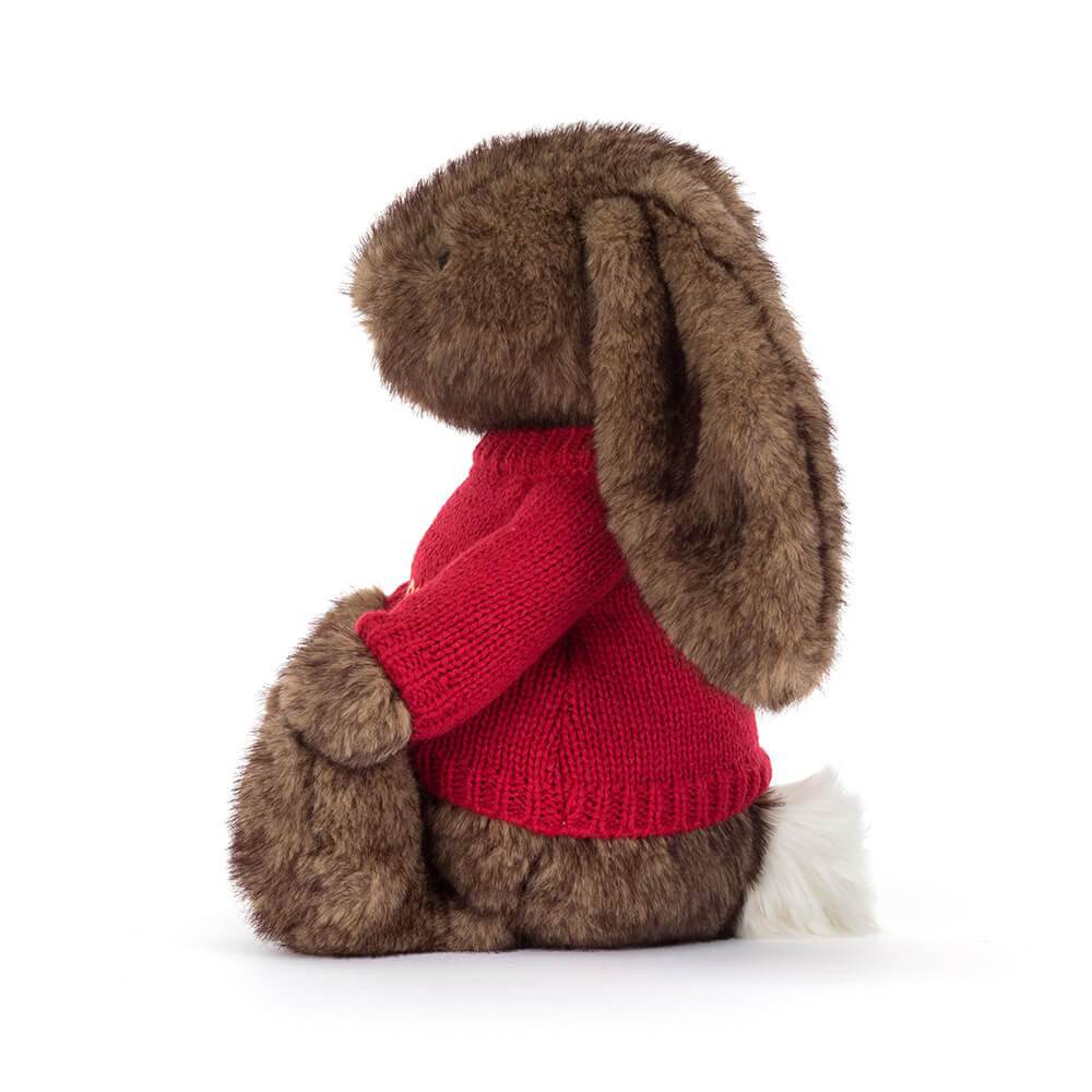 Hoppleston Luxe Bunny with Personalized Red Jumper - Image 3