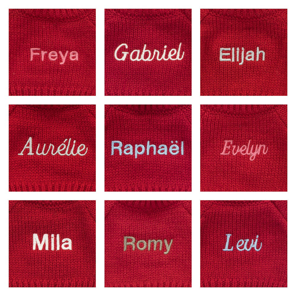 Bashful Beige Bunny with Personalized Red Jumper - Image 2