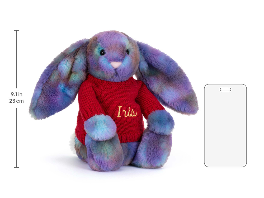 Zodihop Luxe Bunny with Personalized Red Jumper - Image 6